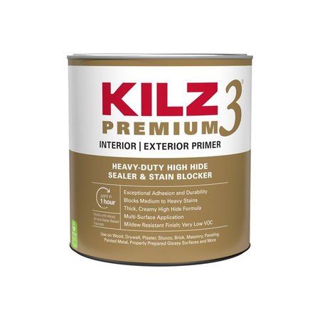 KILZ Premium White Flat Water-Based Primer and Sealer 1 qt 13002